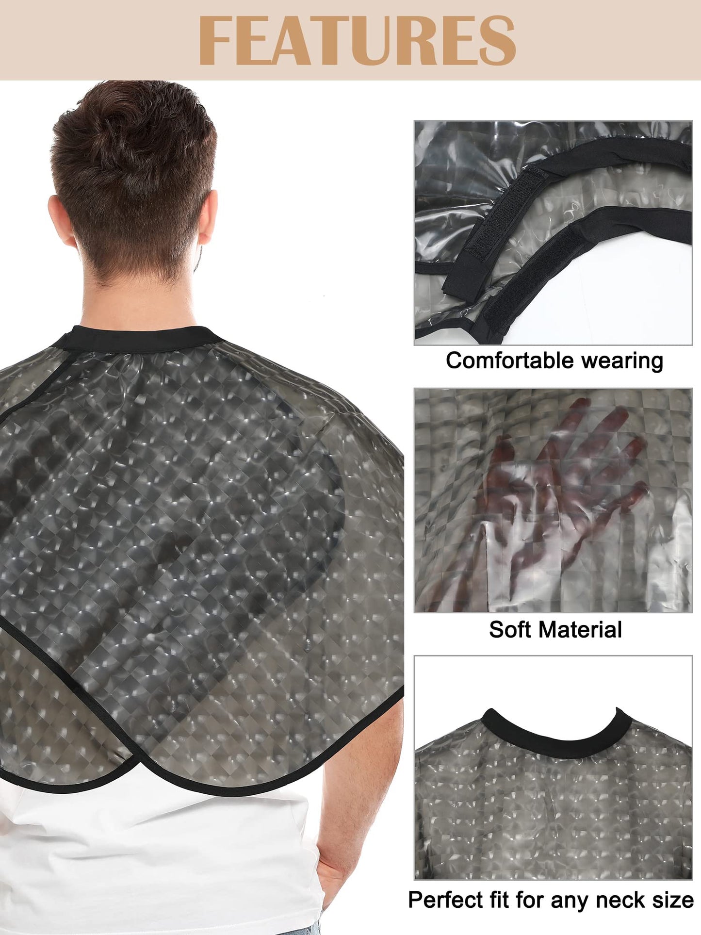 Zhanmai 4 Pcs Hair Color Shampoo Cape for Salons Waterproof Reusable Hair Dye Capes Makeup Apron for Barber(Classic Color)