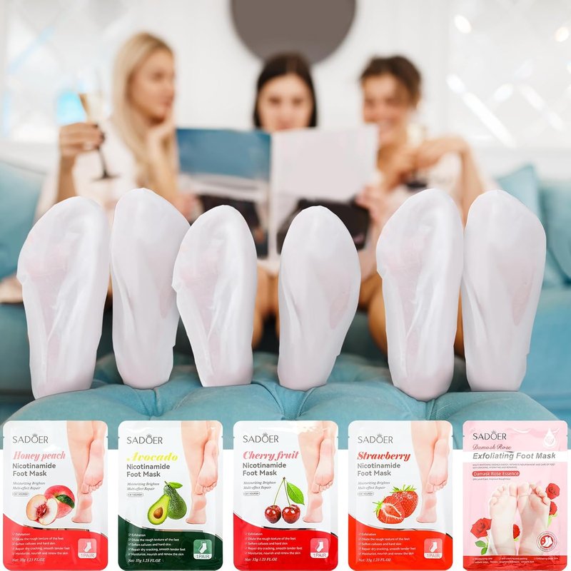 Skiennix 24 Pcs Foot Mask Set - Hydrating Shea Butter & Aloe Treatment for Spa & Skincare Gift