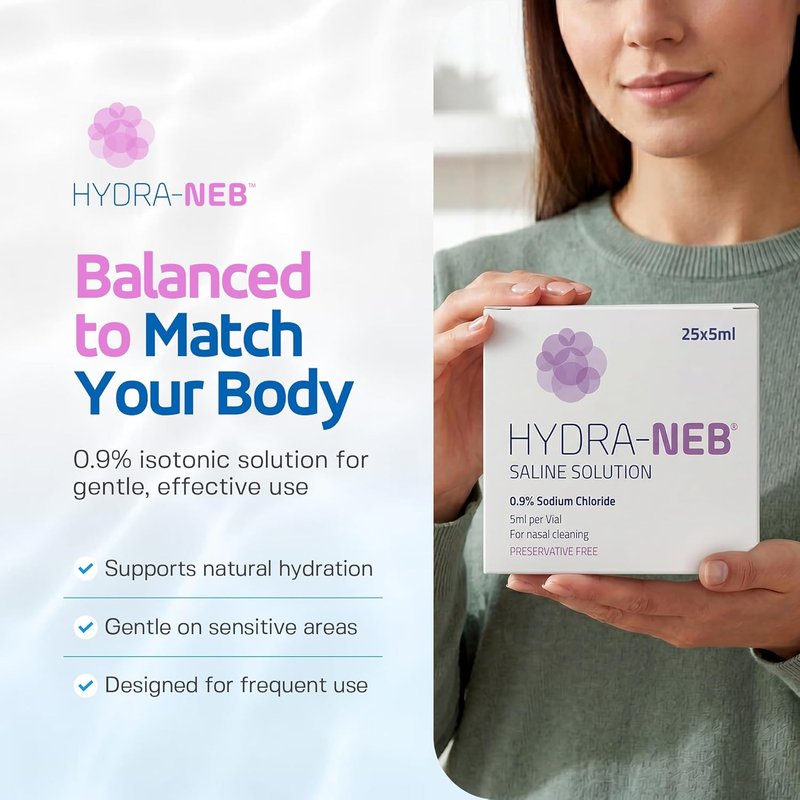 0.9% Saline Solution - Sodium Chloride Nasal Irrigation & Moisturizing for All Ages | 125 ml