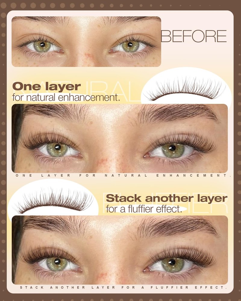 8-12MM Natural Lash Clusters Brown Eyelash Clusters Clear Band Cluster Lashes Cloud-Like Cluster Eyelash Extension Fluffy Individual Lashes Extensions Ageless Beauty (CC Curve,120Pcs)