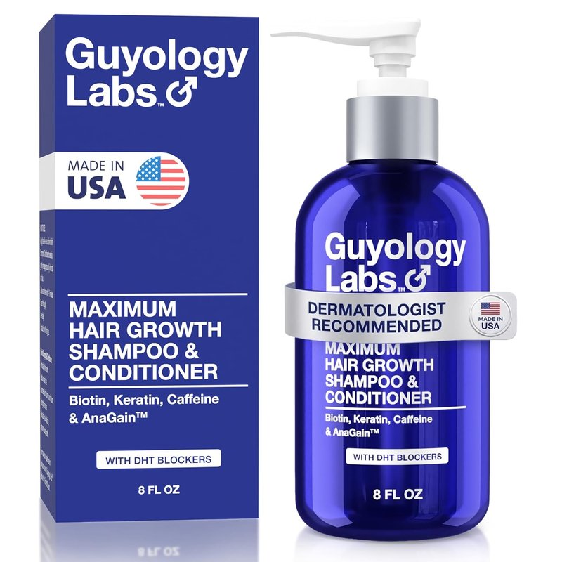 Hair Growth Shampoo & Conditioner - DHT Blocker for Hair Loss & Regrowth | 2% AnaGain™, Biotin & Caffeine | Minoxidil Compatible