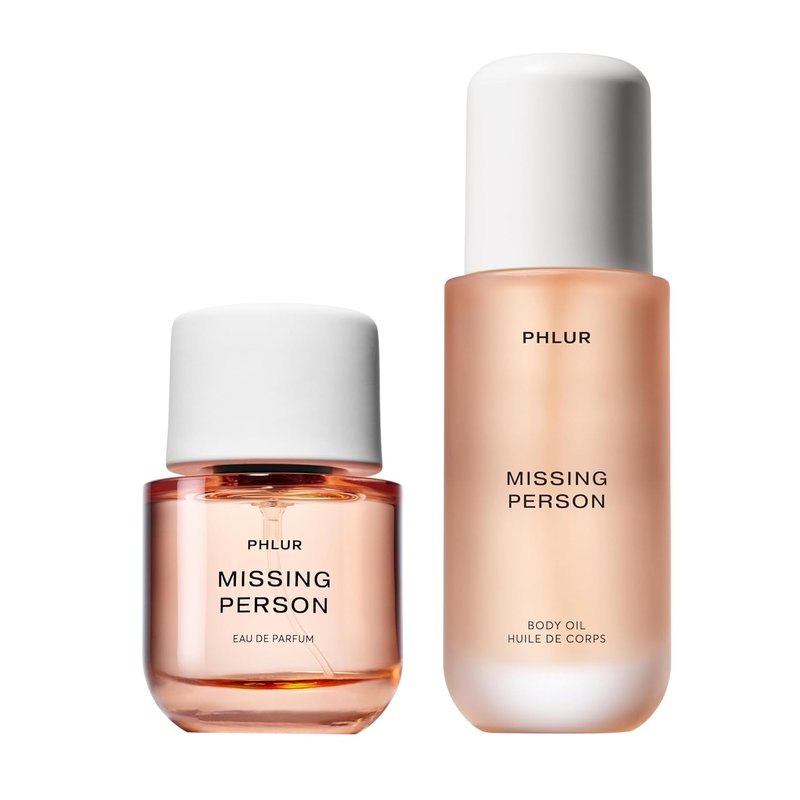 PHLUR Missing Person Eau de Parfum & Body Oil Set - Bergamot, Musk, Orange, Sandalwood | 50mL & 4 Fl Oz