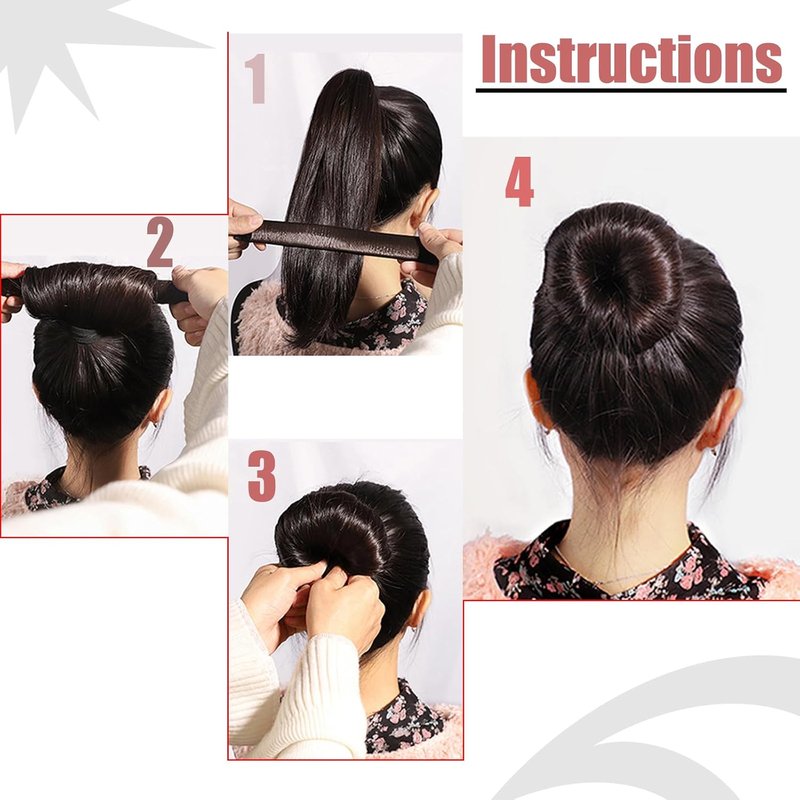 Skiennix Magic Donut Hair Accessory - Ballet Bun Maker for Women & Kids | 4 Pcs Set