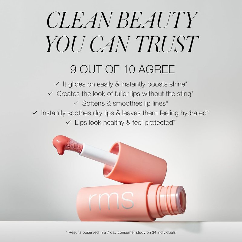 RMS Beauty Legendary Lip Oil - Hydrating Lip Gloss with Buildable Color & High Shine | 8-Hour Moisture, Organic Jojoba & Bitter Cherry Seed Oil