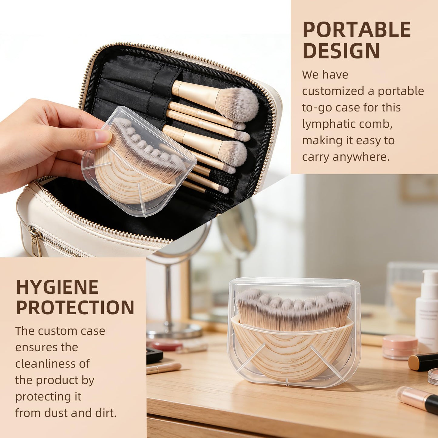 ADNIWT 2 PCS Lymphatic Contour Face Brush, Lymphatic Drainage Massager with Ergonomic Design, Lymphatic Face Brush, Anti-Puffiness, Fatigue Relief, Skin Tightening Jawline