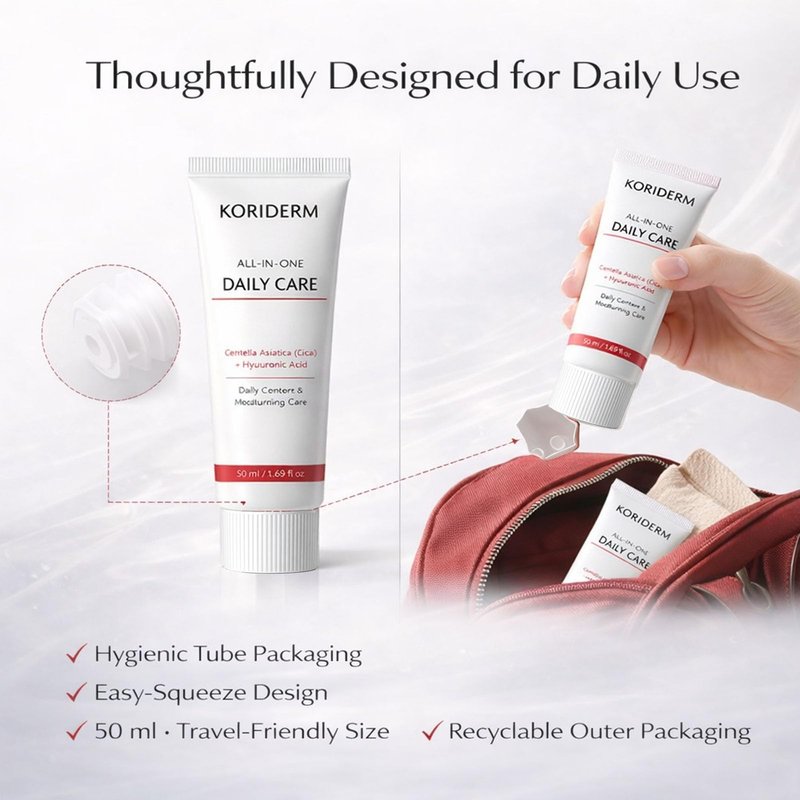 KORIDERM Time Reverse Cream, All-In-One Daily Moisturizing Face Cream with Centella Asiatica (Cica) & Hyaluronic Acid, Nourishing, Hydrates, Firms & Reduces Wrinkles – 50 mL / 1.69 fl oz (1)