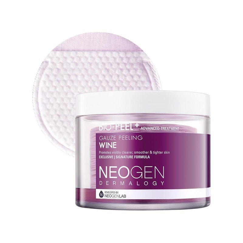 Neogen Bio-Peel Gauze Peeling Pads - Exfoliating & Firming PHA Pads with Red Wine & Resveratrol | 30 Count