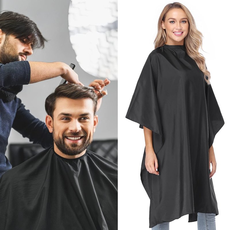 Professional Salon Barber Cape for Men/Women - Hairdressing Waterproof Hair Cutting Cape with Adjustable Snap Closure,Salon