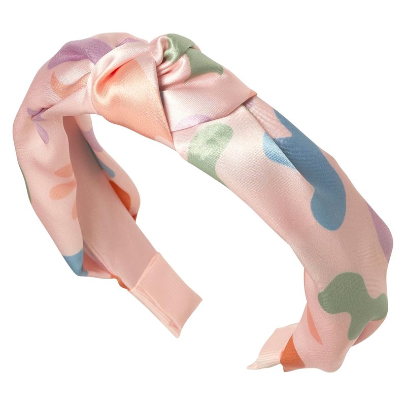 Goody | Ouchless Hold Knotted Headband - Satin-Wrapped, Gentle Hold, Bold Print Design for All