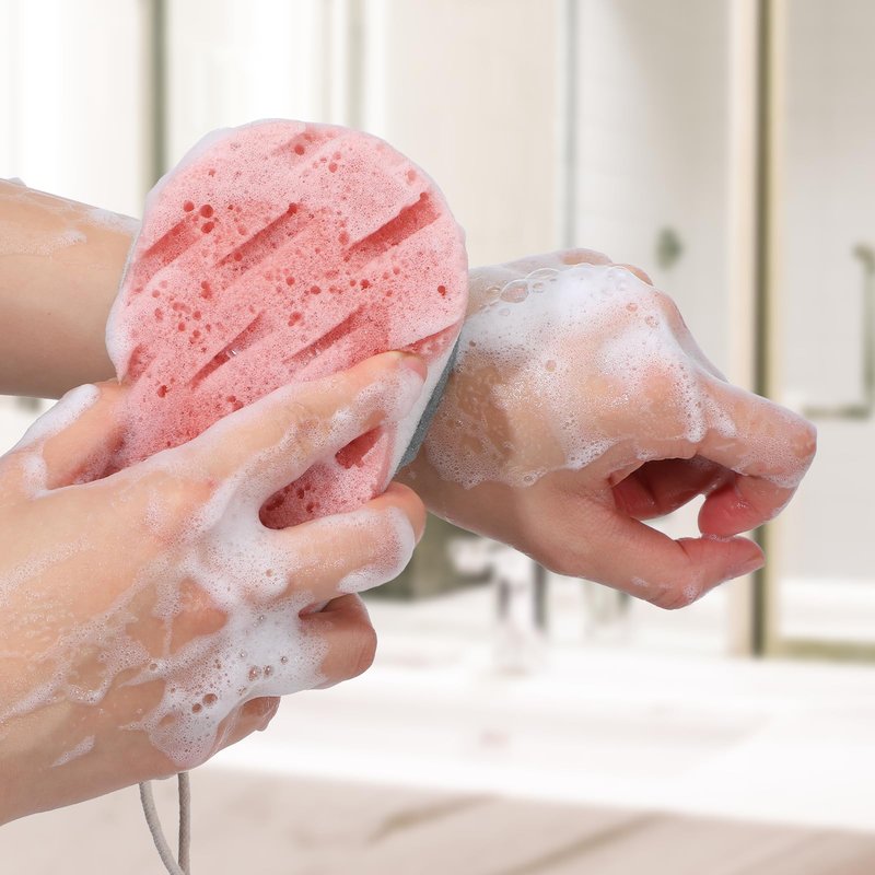 DOPENSPI 2 Pcs Soft Large Bath Sponges, 3 Layer Exfoliating Body Loofah Sponge for Shower Sponge for Women Men Bath Accessories