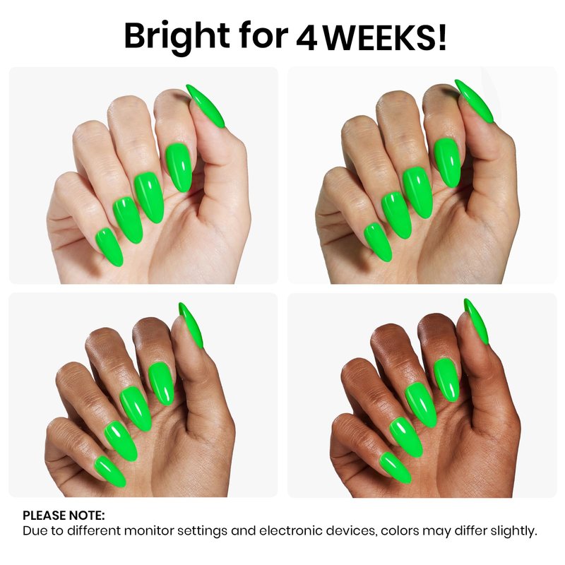 Beetles Green Gel Nail Polish, Bright Green Gel Polish Ghost Phantom for Day Nails Art, Soak Off Uv LED Nail Lamp Manicure Salon Gift for Women 0.3Oz