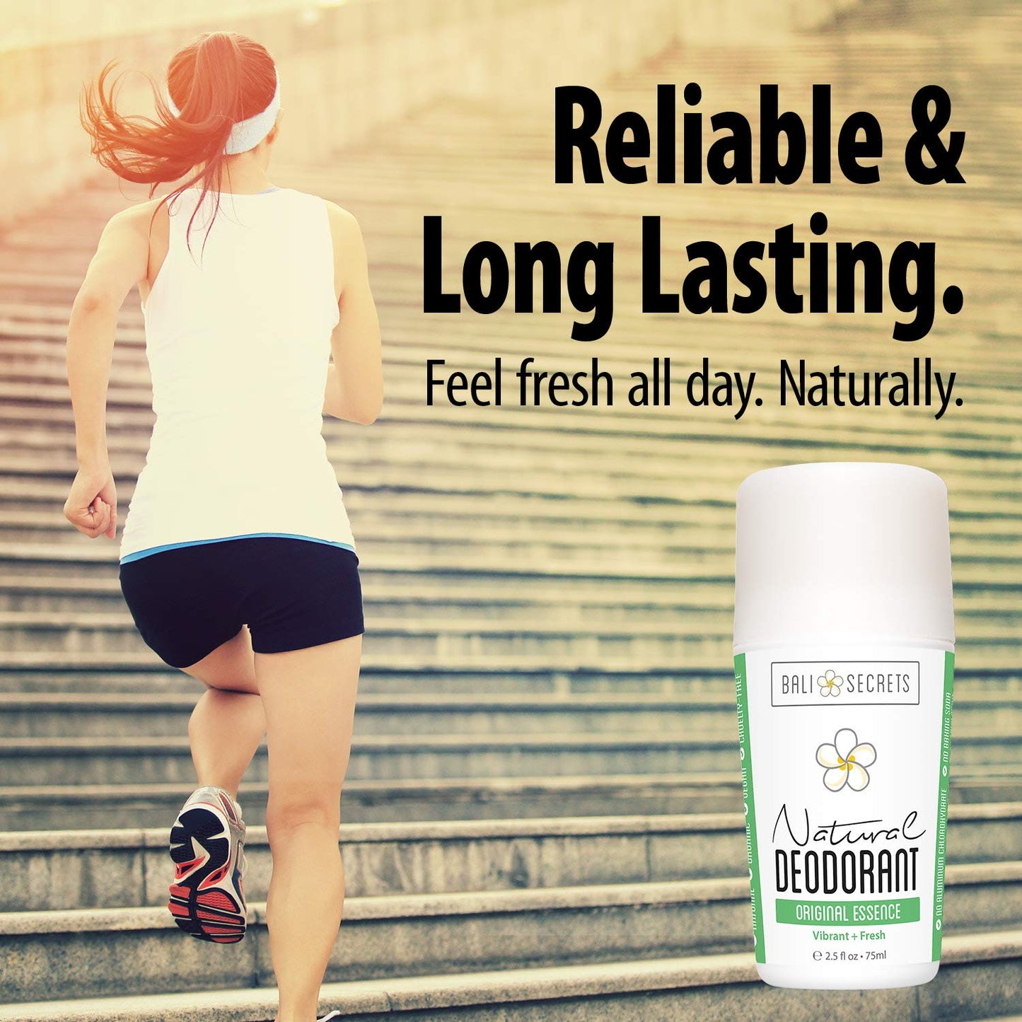 Bali Secrets The Classic Natural Deodorant for Women & Men, No Synthetic Aluminium, Up to 48h Odor Protection, Baking Soda Free, Non Toxic & Clean Ingredients, Sensitive Skin, Vegan [ORIGINAL]