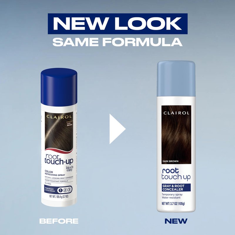 Clairol Root Touch-Up Temporary Hair Coloring Spray, Dark Brown Hair Color | Instant Natural-Looking Gray Root Coverage | Ammonia Free | Lightweight Formula | Pack of 1