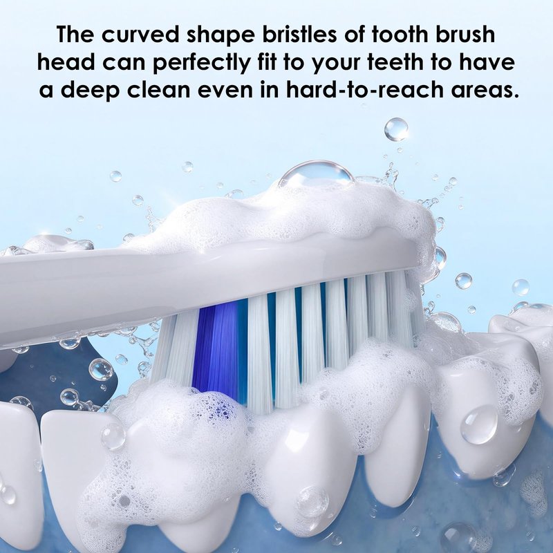 Replacement Toothbrush Heads for Philips Sonicare,Professional Electric Toothbrush Brush Heads Compatible with Sonicare HealthyWhite FlexCare 4100 5100 6100 C1 C2 HX9023/65 and Other Click-on Handles