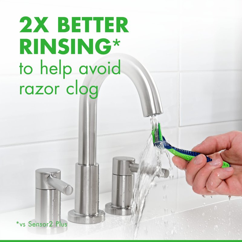 Gillette Sensor3 Sensitive Men's Disposable Shaving Razors, 12 Count