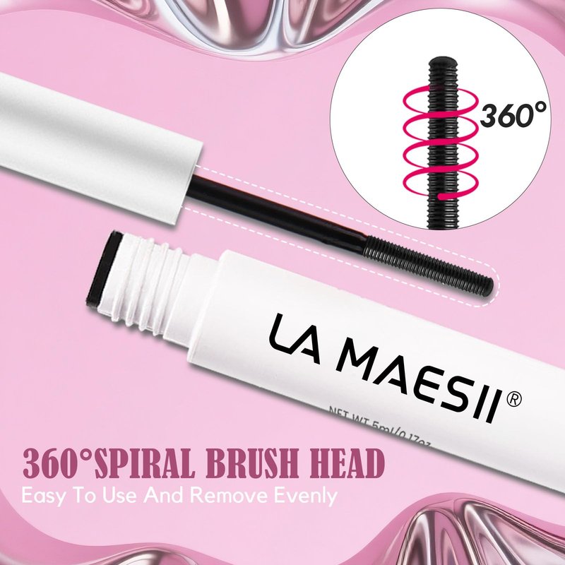 LA MAESII Lash Remover for Lash Clusters 5ML DIY Eyelash Extension Remover Clear Remover Gentle Formula for Sensitive Eyes