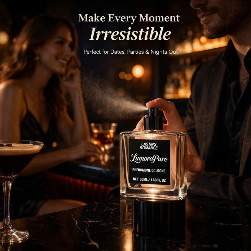 LumoraPure Pheromone Cologne for Men, Fresh Scent, Long-lasting Fragrance, 50 ml/1.69 fl oz.