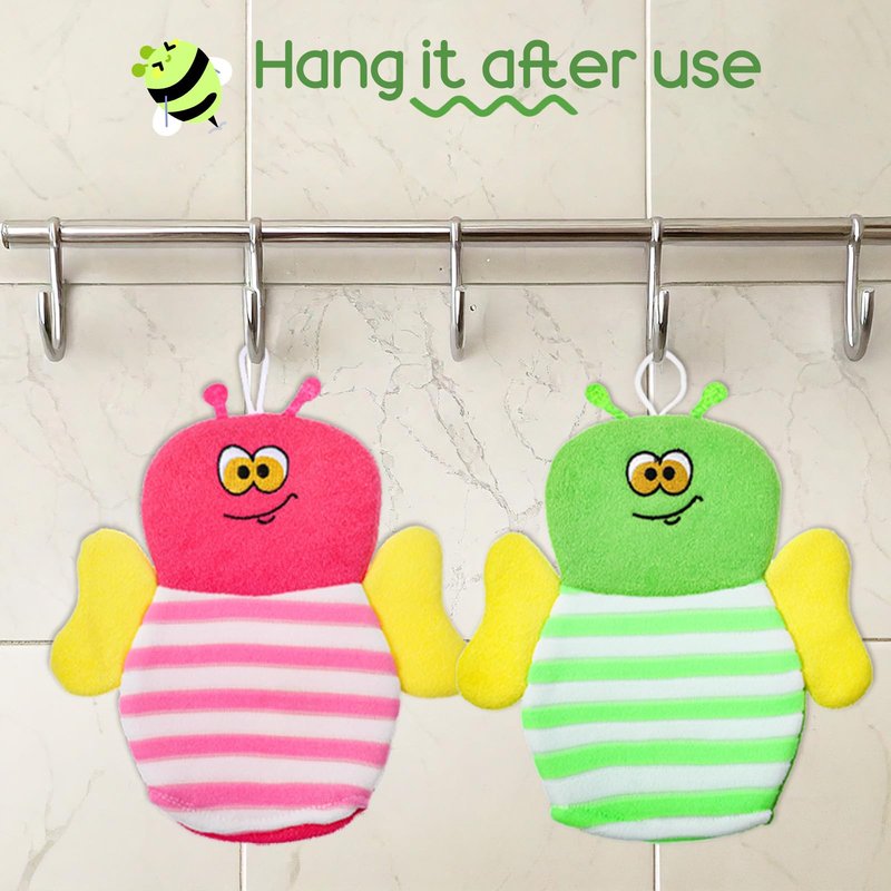 Sibba 6 Pcs Baby Bath Mitt Washcloths Gloves, Gentle Cute Exfoliating Wash Mitt Animal Pattern, Baby Mittens Bath Towel Glove Soft Scrub Toddler Wash Cloths Body Scrubber Bathing Loofah Infant Gloves