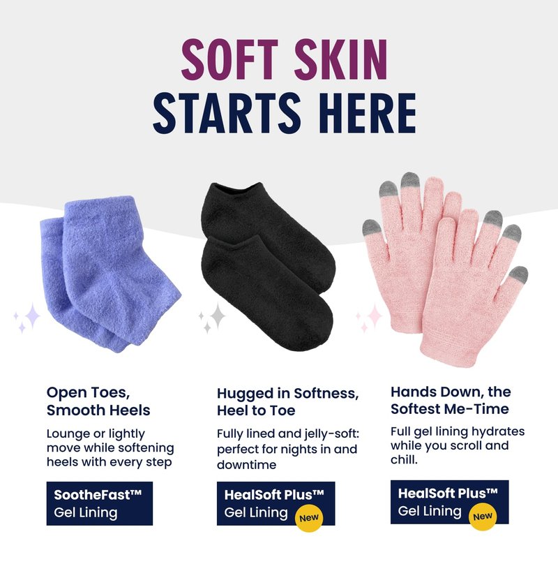 Dr. Frederick’s Original Moisturizing Gel Socks for Men & Women – Dry Feet & Cracked Heel Treatment – Full Foot Gel Lining with Mango Butter, Shea Butter, Jojoba & Coconut Oil (Obsidian Oasis)