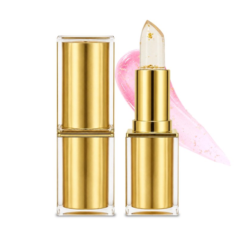 pH Color Changing Lipstick 2 Pack, pH Reactive Lip Tint with Glossy Finish, Clear Moisturizing Lip Balm, Personalized Pink Shade for Daily Makeup