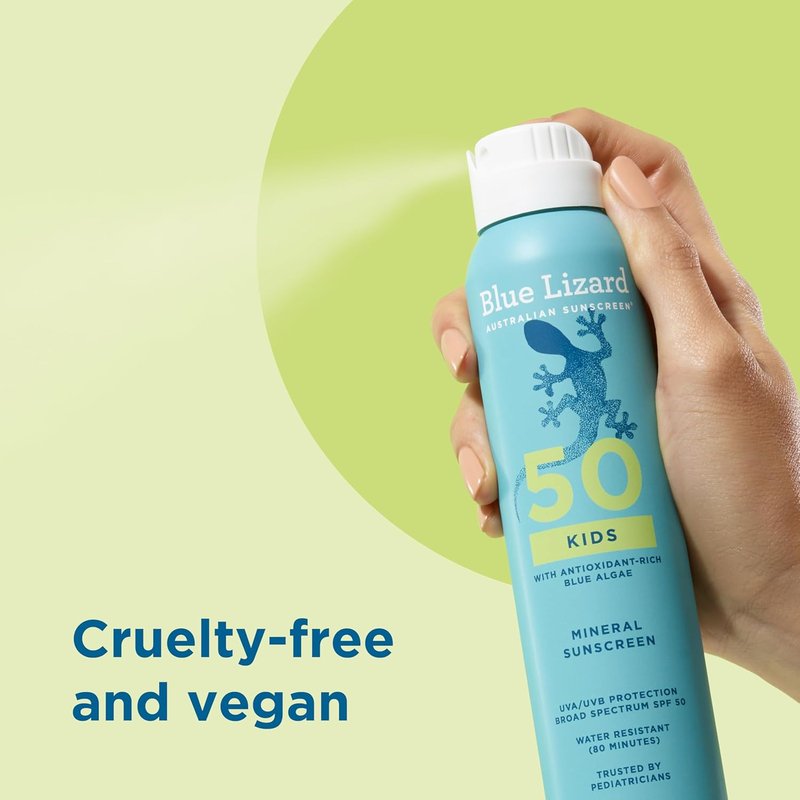 Blue Lizard Kids Sunscreen Spray SPF 50+ | Broad-Spectrum UVA/UVB Protection, Water-Resistant, 5 fl oz