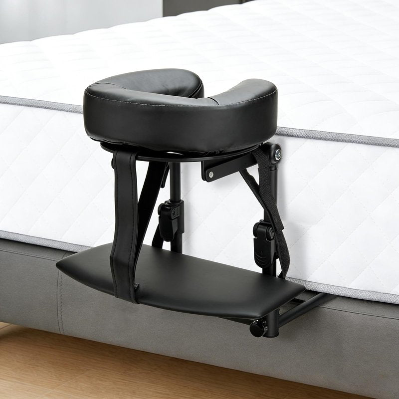 AquaLume Massage Headrest for Bed, Adjustable Bed Massage Head Holder with Memory Foam Face Cradle, Home Mattress Top Massage Kit for Eye Surgery Recovery & Comfortable Relaxation(with Arm Rest)