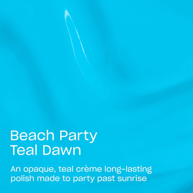 OPI Infinite Shine Beach Party Teal Dawn | Opaque Bright Aqua Blue Crème Long Wear Nail Polish | Trip to the Brite Side | Summer 2026 Collection