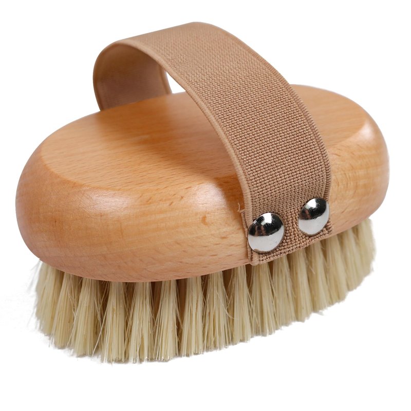 OWIIZI Dry Brushing Body Brush with Soft Vegan Bristles Antiskid Wooden Exfoliator Bath Scrubber for Wet or Dry Exfoliating,Body Scrub Deep Cleanse