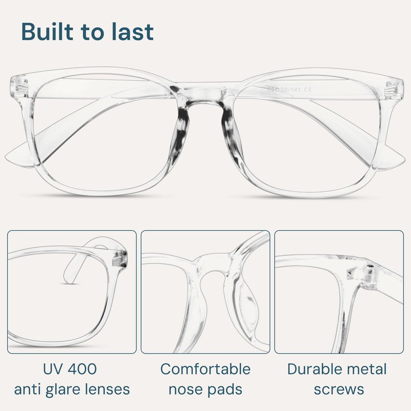 Gaoye Eyewear Frames for Men - Blue Light Blocking Square Glasses, Anti UV Ray Computer Gaming, Blue Blockers for Women