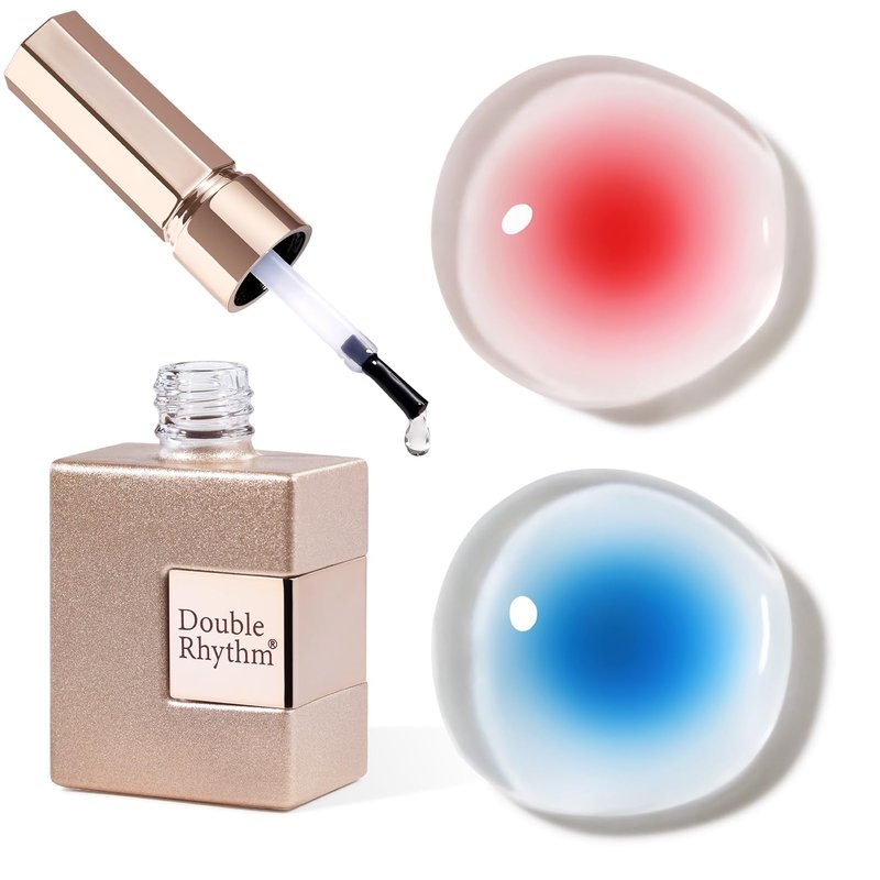 Double Rhythm 0.5 Oz Blooming Gel Nail Polish Clear Bloom Nail Art for Spreading Effect 15ML Manicure French Design Art DIY at Home (Clear)