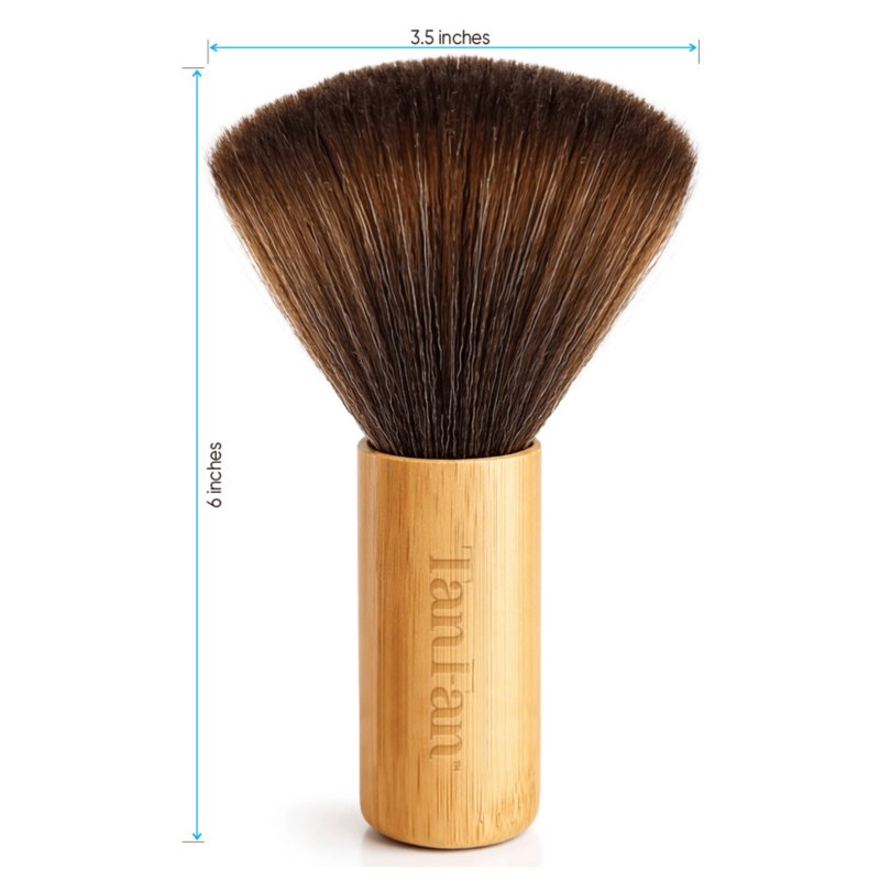 Self Tan Drying Powder Body Brush - Essential Accessory To Remove Stickiness from Self Tanner - Sets Tan + Smooths Skin - Eco Bamboo Handle - Hypoallergenic Ultra-Soft Bristles - XLarge 6” x 3.5”