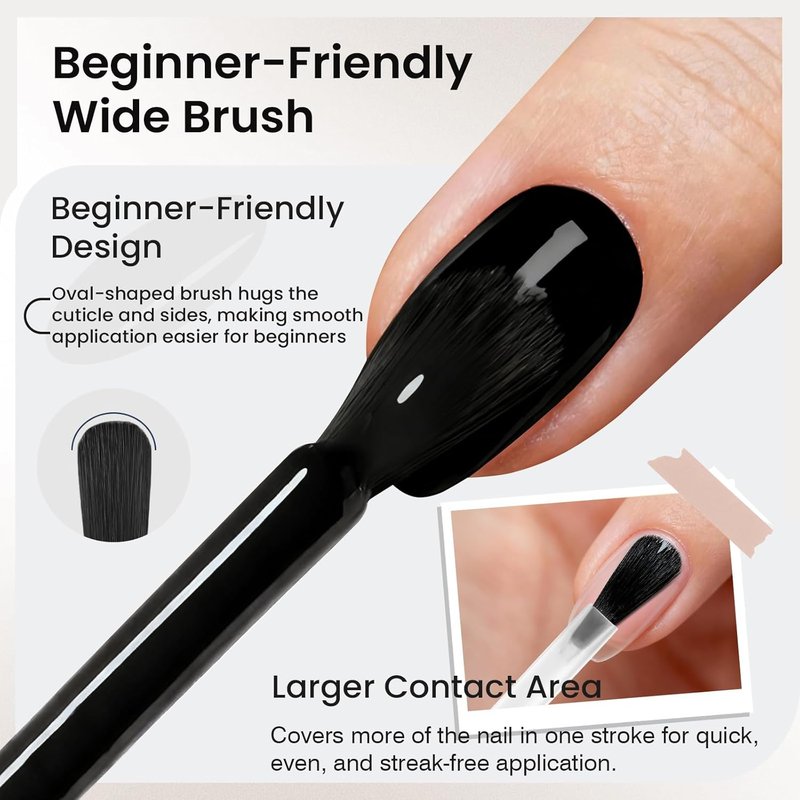 Hema-Free Gel Nail Polish - Black Color UV Nail Kit for DIY Manicure | 1 Piece