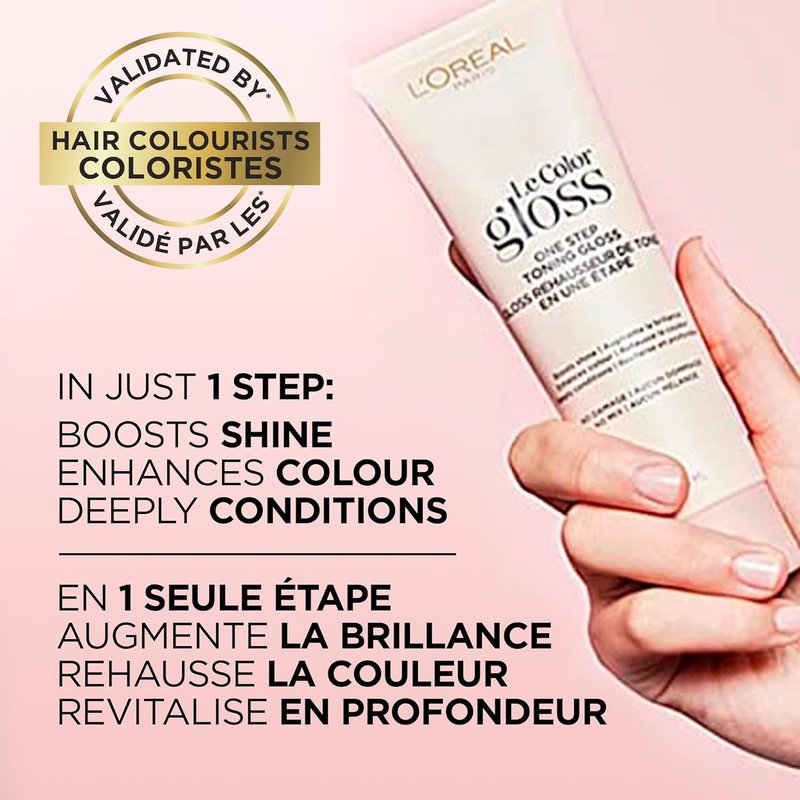 L’Oreal Paris Hair Toning Gloss - Cool Blonde Shade | One-Step Formula, 4 Ounce