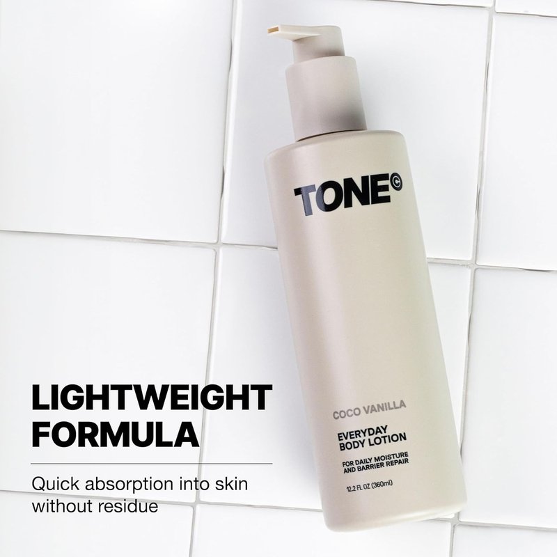 Everyday Body Lotion for Men & Women - Coco Vanilla, Fast Absorbing, Hydrating Formula with Shea Butter & Vitamin E | 12.2 oz