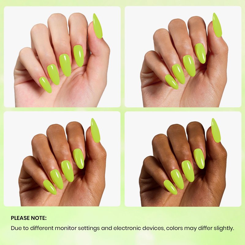 Beetles Green Gel Nail Polish - Fresh Greenery 15ML/0.51Fl Oz, Light Green Gel Nails Polish, Neon Lime Color Soak Off UV LED Lamp Day Nails Art, Long-Lasting Manicure Salon Summer Nails