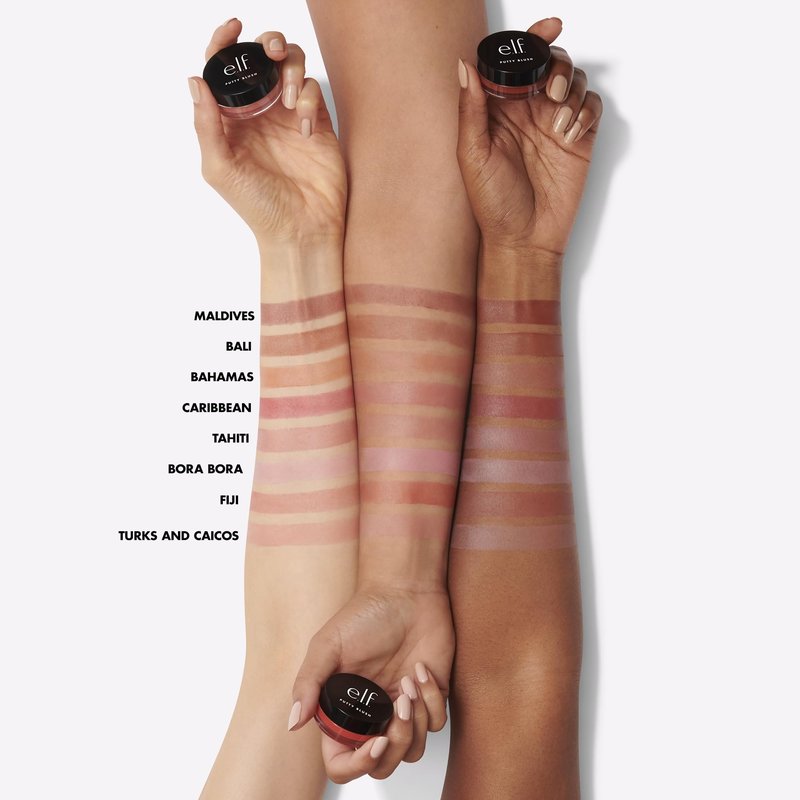 e.l.f. Putty Blush, Creamy & High-Pigment Formula For A Natural Glow, Delivers A Semi-Matte & Powder Finish, Vegan & Cruelty-Free, Bora Bora