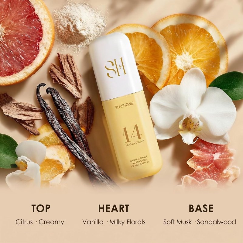 Hair Perfume for Women – Vanilla Cream, Alcohol-Free Soft & Moisturizing Hair & Body Mist, Long-Lasting Clean Fragrance for Hair, Wigs & Fabric, Mother’s Day & Birthday Gift, 100ml / 3.38 fl oz