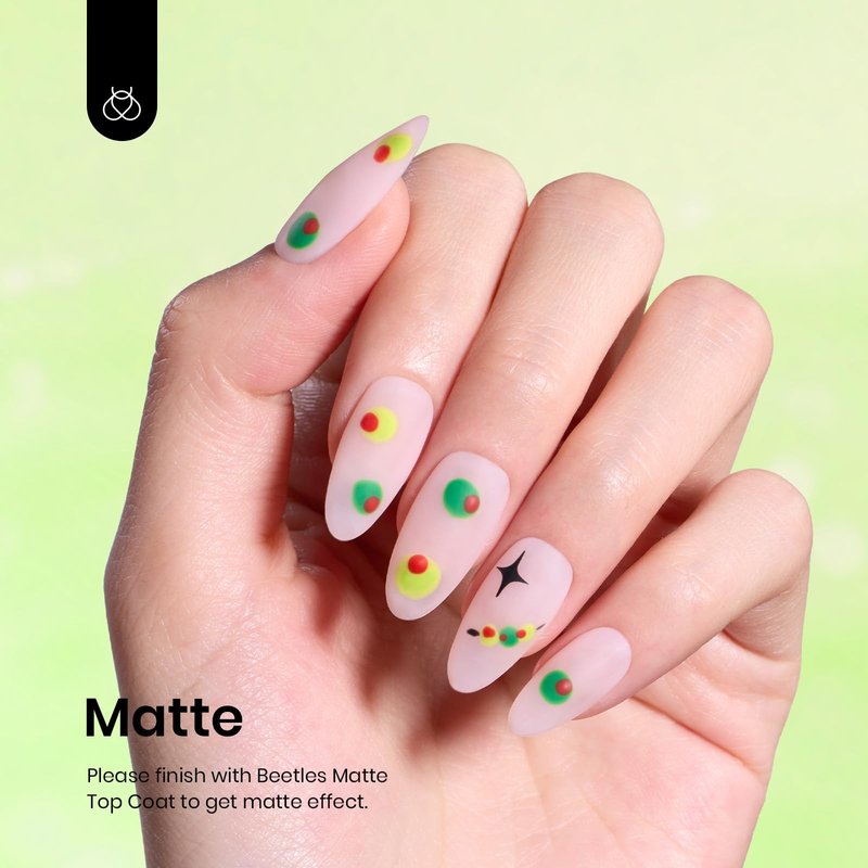 Beetles Green Gel Nail Polish - Fresh Greenery 15ML/0.51Fl Oz, Light Green Gel Nails Polish, Neon Lime Color Soak Off UV LED Lamp Day Nails Art, Long-Lasting Manicure Salon Summer Nails