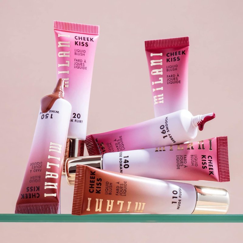 Milani Cheek Kiss Liquid Blush - Lightweight, Blendable Formula for Radiant Cheeks | Rose Romance