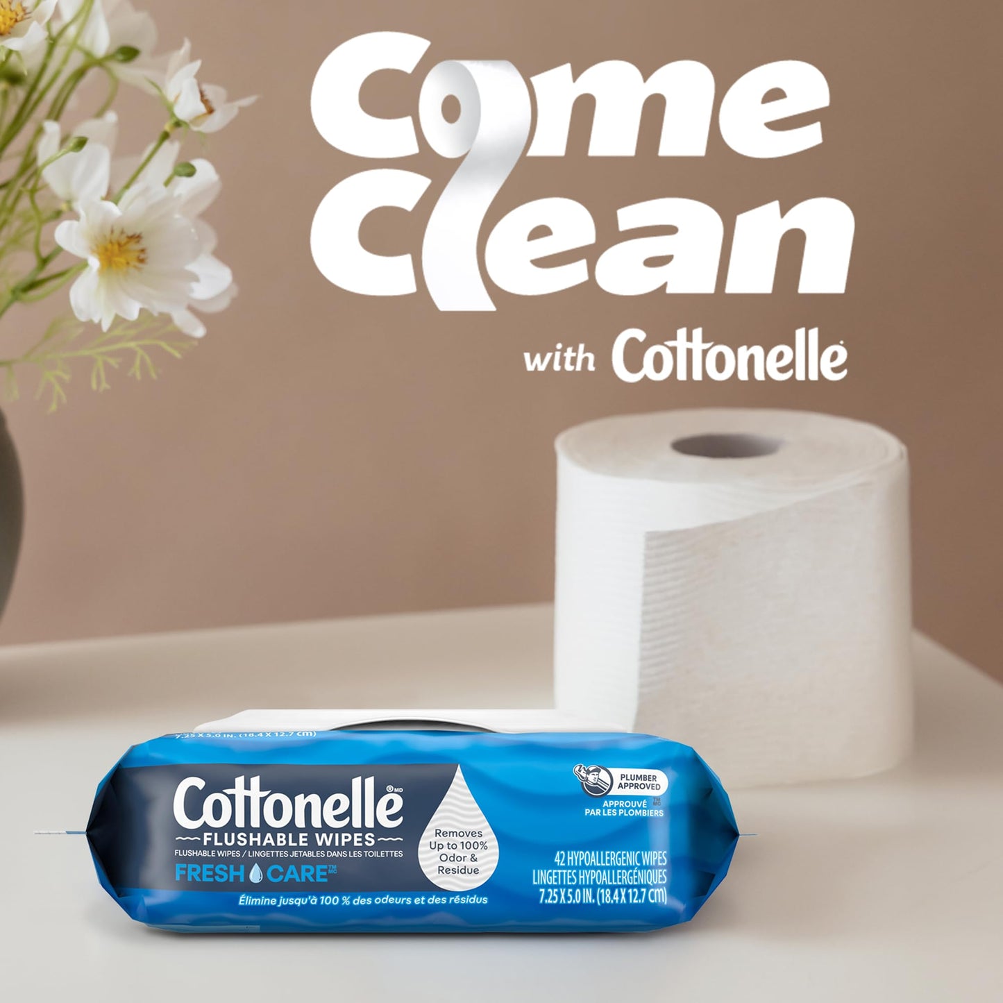 Cottonelle Ultra Clean Toilet Paper, 9 Mega Rolls = 36 Regular Rolls, Packaging May Vary