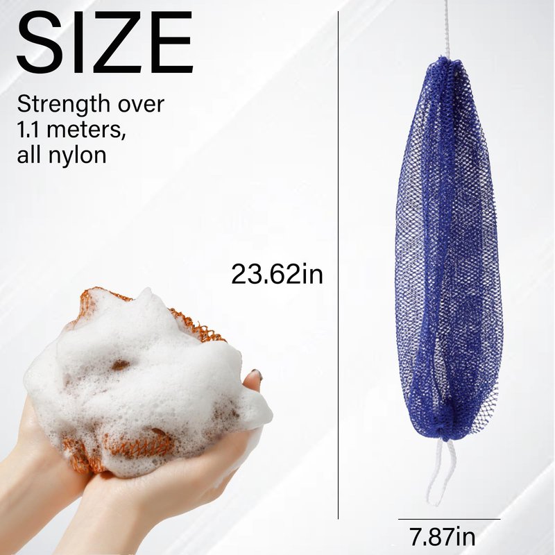 Ember and Root African Exfoliating Body Net Sponge, Ember and Root African Net Sponge, Exfoliating Towel, Exfoliating Washcloth Face & Body Scrub Towel for All Skin Types, Gentle Exfoliation (Bronze)