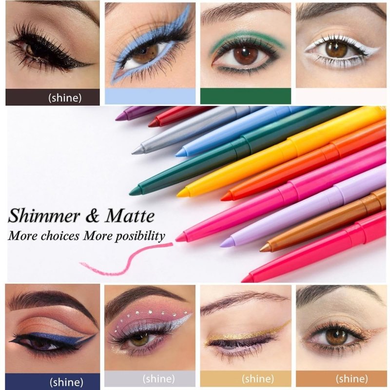 Regine Switzerland Retractable Eyeliner Pencil - Creamy, Pigmented, Smudge-Proof | White Shade