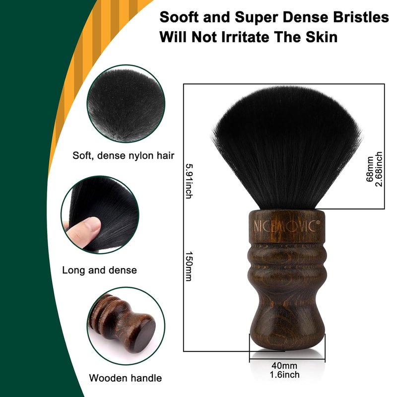 Large Barber Neck Duster Brush - Professional Cleaning Tool for Hair Cutting | Ideal Gift for Men & Dads