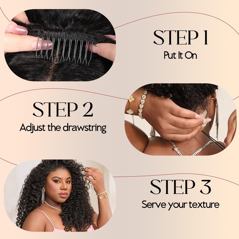 250% Density Burmese Curly Half Wig,100% Human Hair,[2-Year Life,175g],Glueless 3 In 1 Seamless Flip Over Half Wigs Human Hair for Black Women No Glue No Lace Wig with Spiral Ends 16 Inch