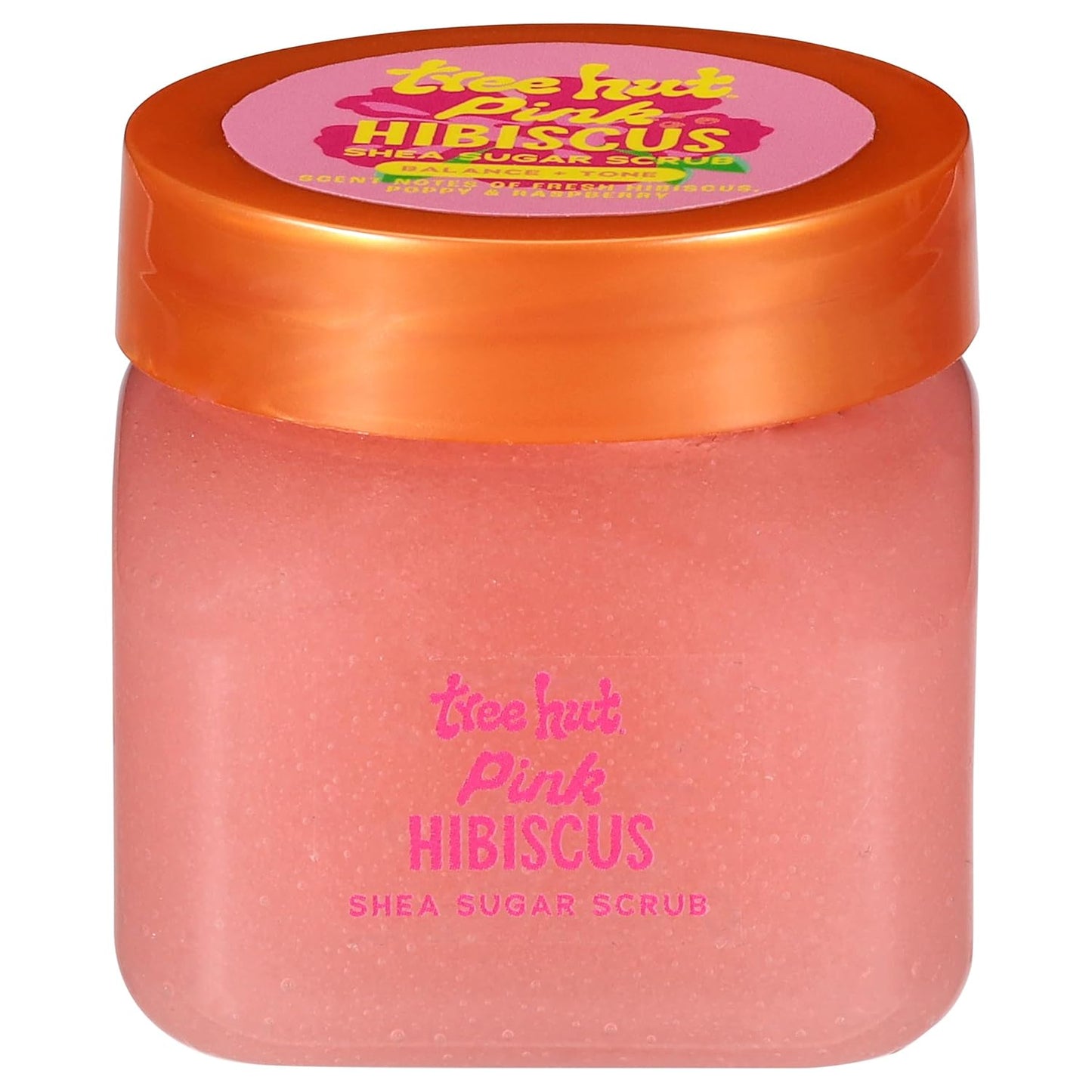 Tree Hut Mini Pink Hibiscus Shea Sugar Scrub - Exfoliating & Hydrating Body Scrub, Vegan, Travel Size 3.4 oz