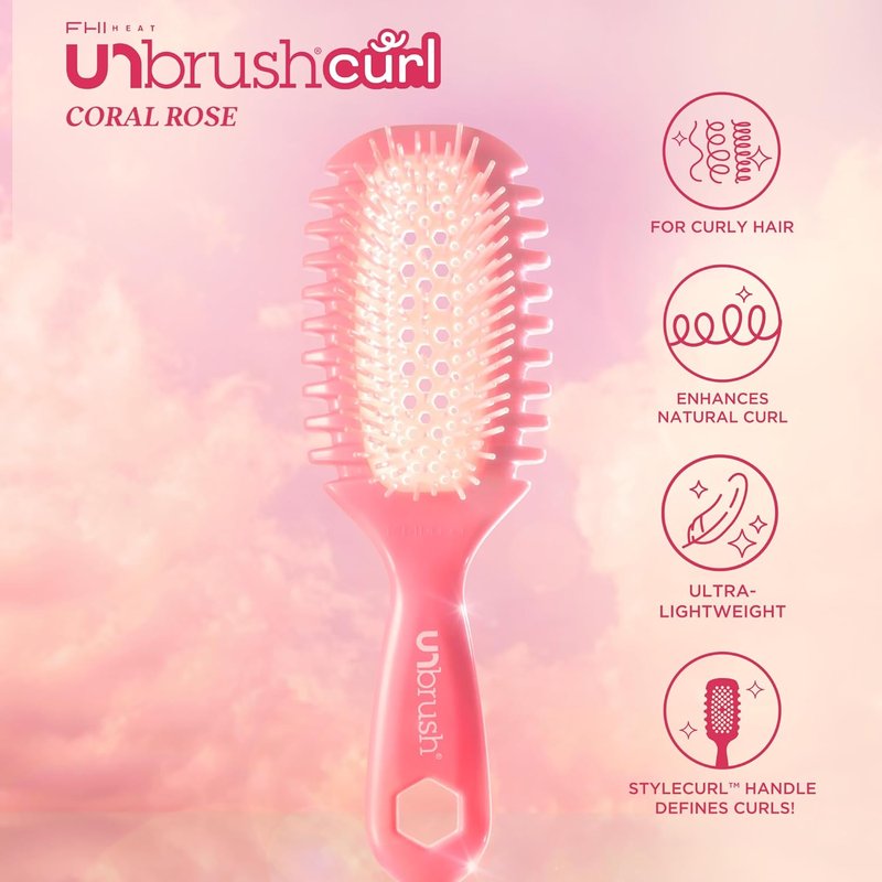 FHI Heat UNbrush Curl Collection for Pain-Free Brushing & Curl Enhancing Styling for Curly Hair Types - Use on Wet Hair Only