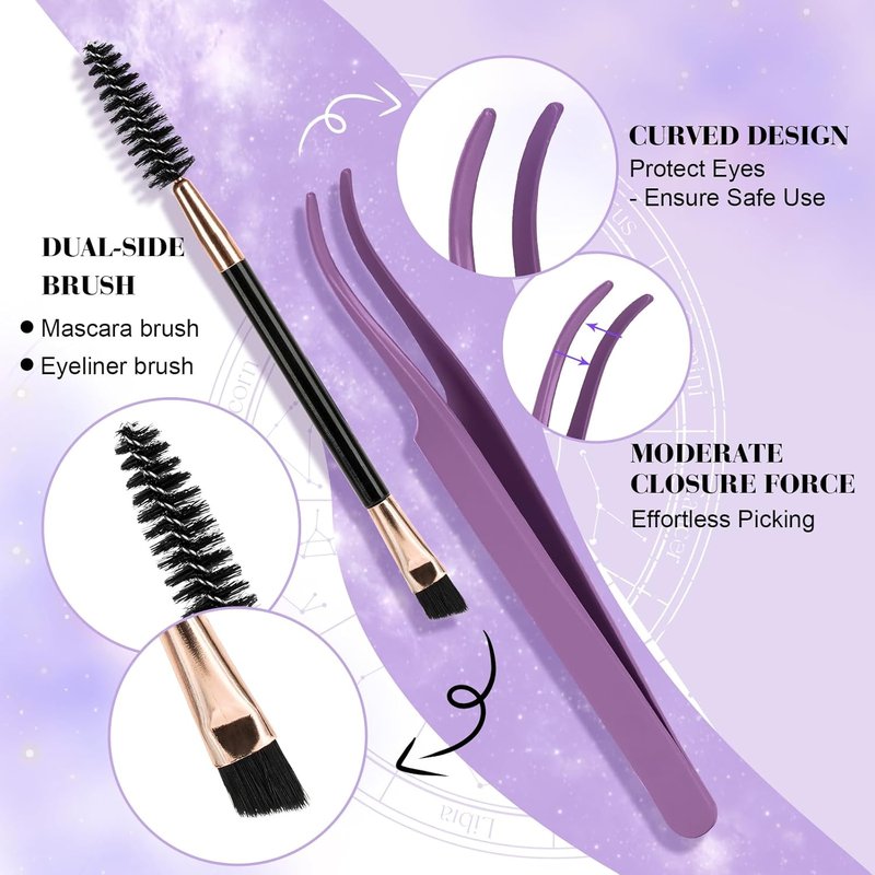 Flaunt Lash Clusters Kit - D-Curl Flora Eyelash Extensions | 8-18mm Wet Look Wispy Clusters for Medium Drama