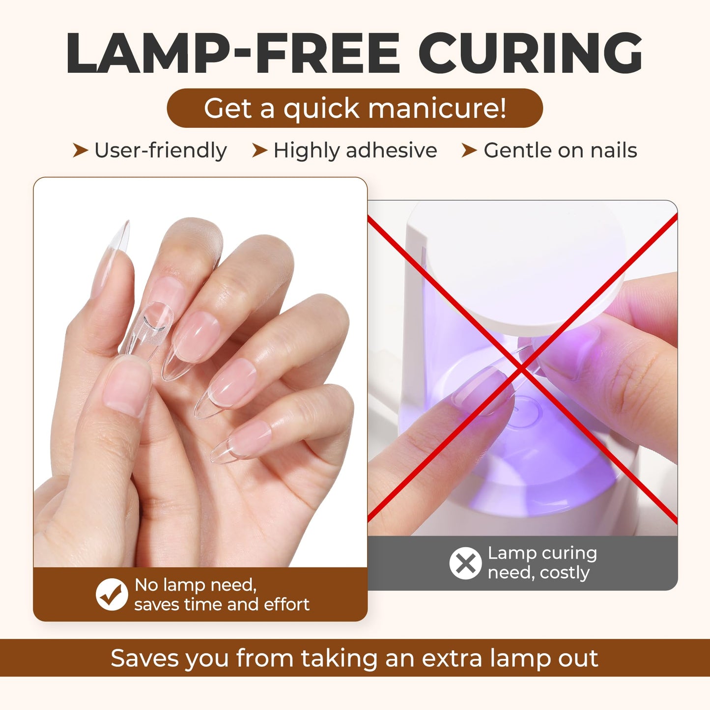UNA GELLA Super Strong Nail Glue: 2Pcs*10ml Semi Solid Nail Glue for Press Ons No Lamp Needed 10s Quick Drying Solid Nail G lue Gel Upgraded for Acrylic Fake Nails Extension Long Lasting