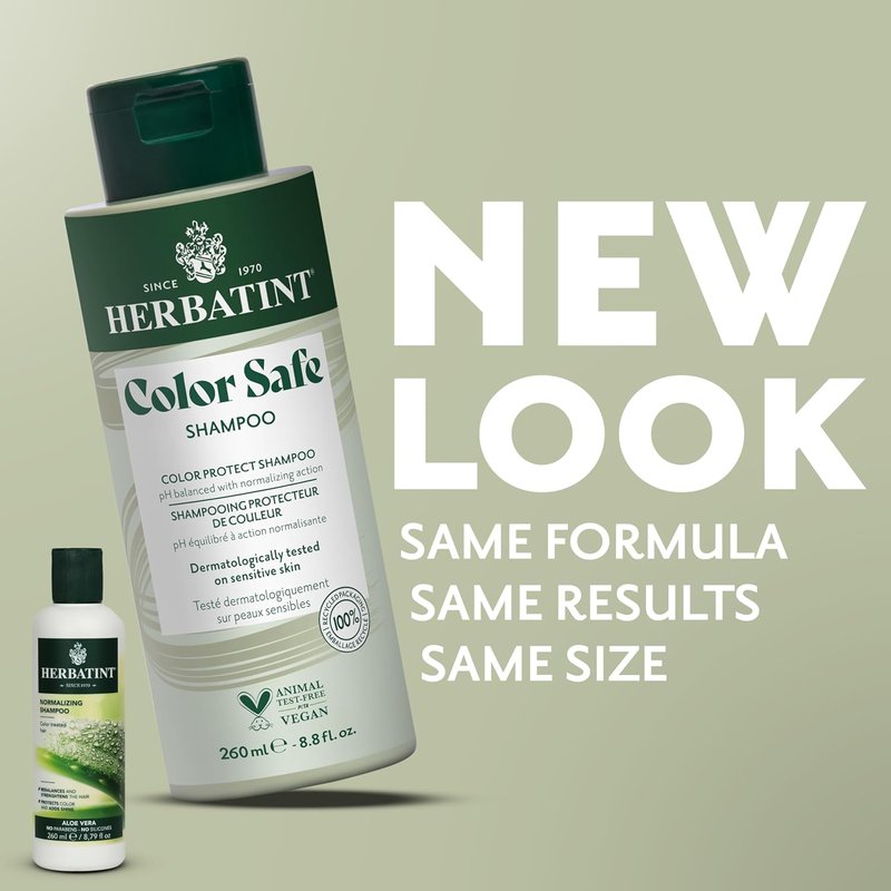 Herbatint Color Safe Shampoo for Color-Treated Hair - Aloe Vera Formula to Strengthen & Add Shine | 8.8 Fl Oz