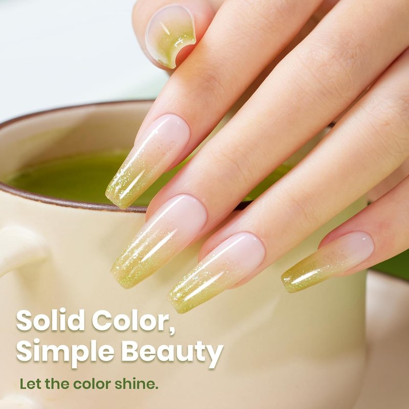 Beetles Lime Green Glitter Gel Nail Polish - Sparkly UV LED Soak Off Color for Summer Nail Art | 15ML